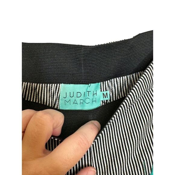 Judith March Women's Pants Flare Pull On Striped Embroidered Floral Medium NWT - Picture 6 of 11